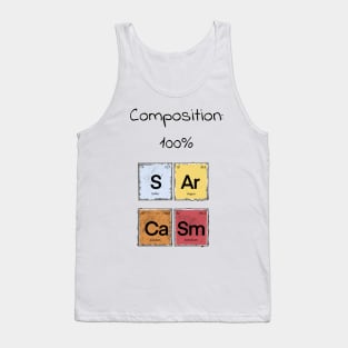 Science Sarcasm S Ar Ca Sm Elements of Humor Composition blue Tank Top